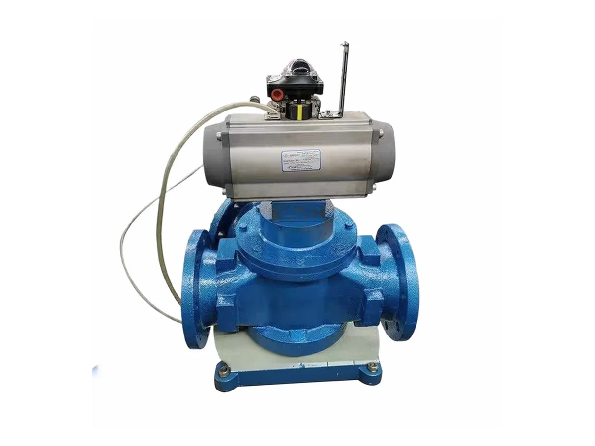Diverter valve for powder conveying pipelines - view 2