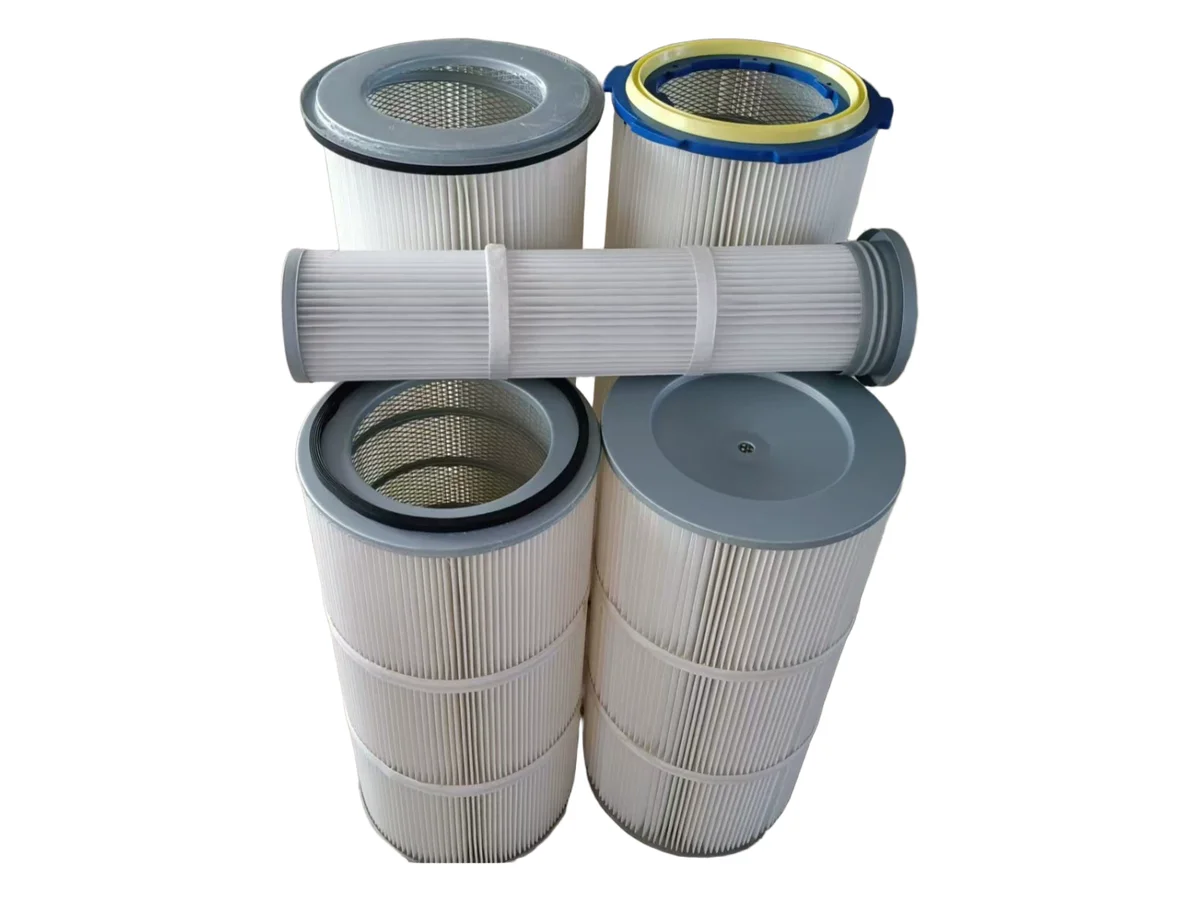 Replacement filter cartridges for vacuum conveying receivers