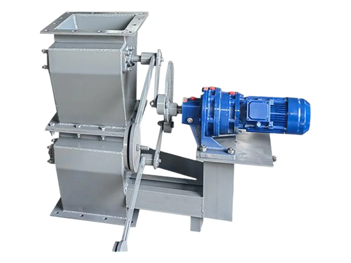 Heavy-duty flap valve with counterweight and gear motor - view 2