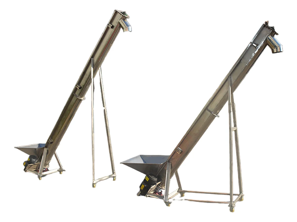 Two inclined screw conveyors - view 3