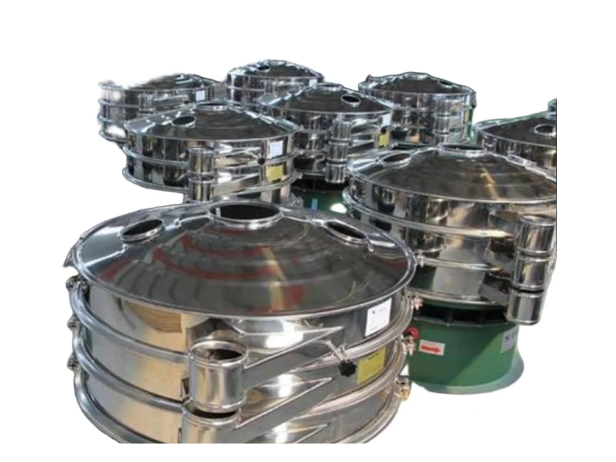 Vibrating sieves lined up in the workshop - view 2